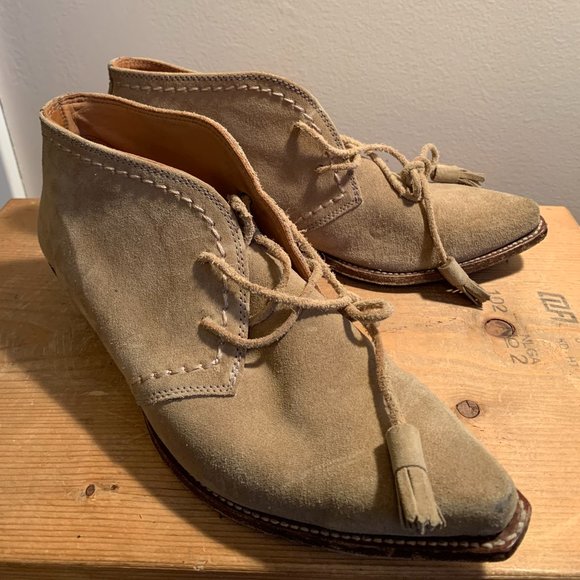 Ariat Suede Cowboy Shoes - Picture 6 of 8